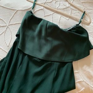 Emerald green strapless dress